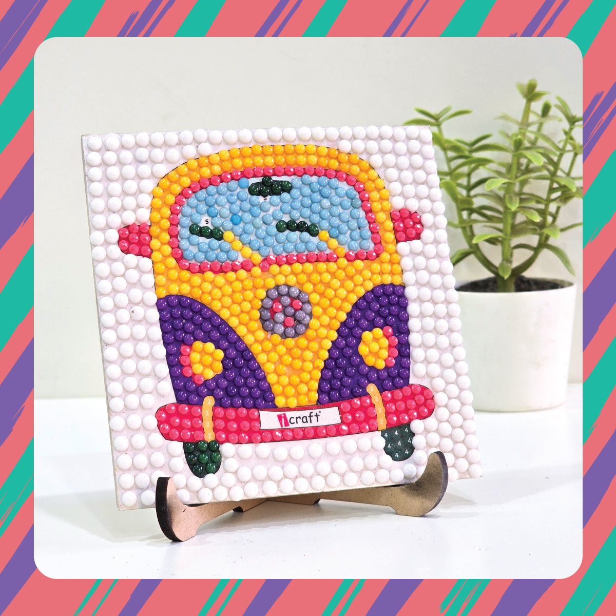 iCraft Kids Diamond Painting Kit - Creative Craft with Gems iCraft